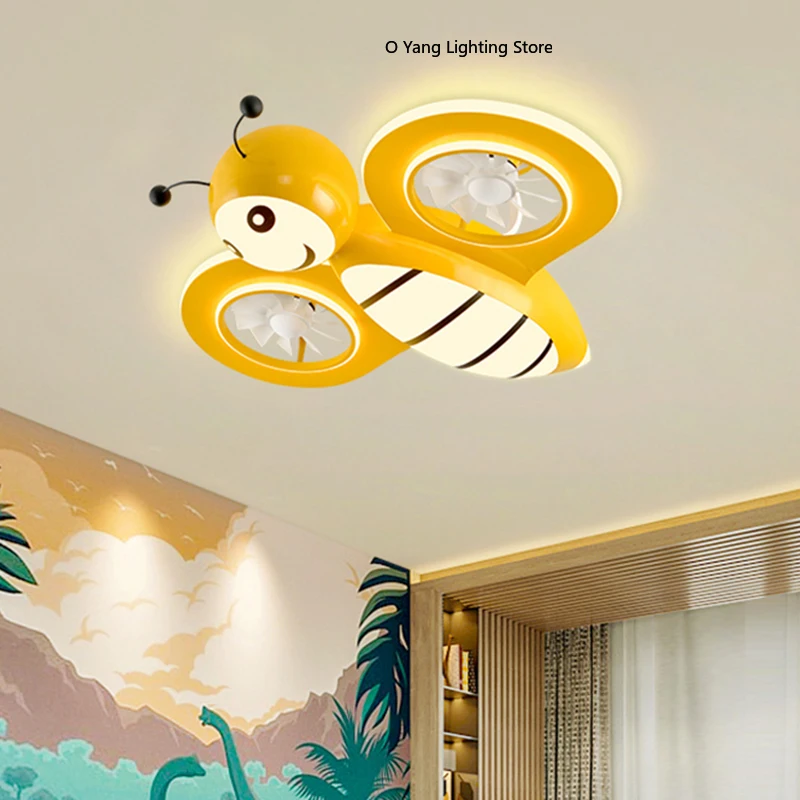 Neue Deckenventilatorleuchten, Deckenventilatorleuchten für Kinderzimmer und Esszimmer, Deckenleuchten mit LED-Leuchten für den Innenbereich