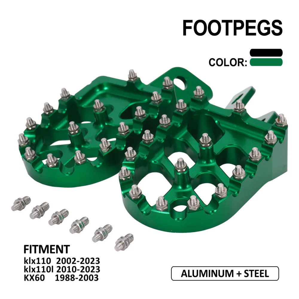 

Motorcycle Accessories Pedal Footrest Foot rests Pegs Footpeg For kawasaki KLX110 KLX 110 KLX110L KLX 110L KX60 KX 60 Dirt Bike