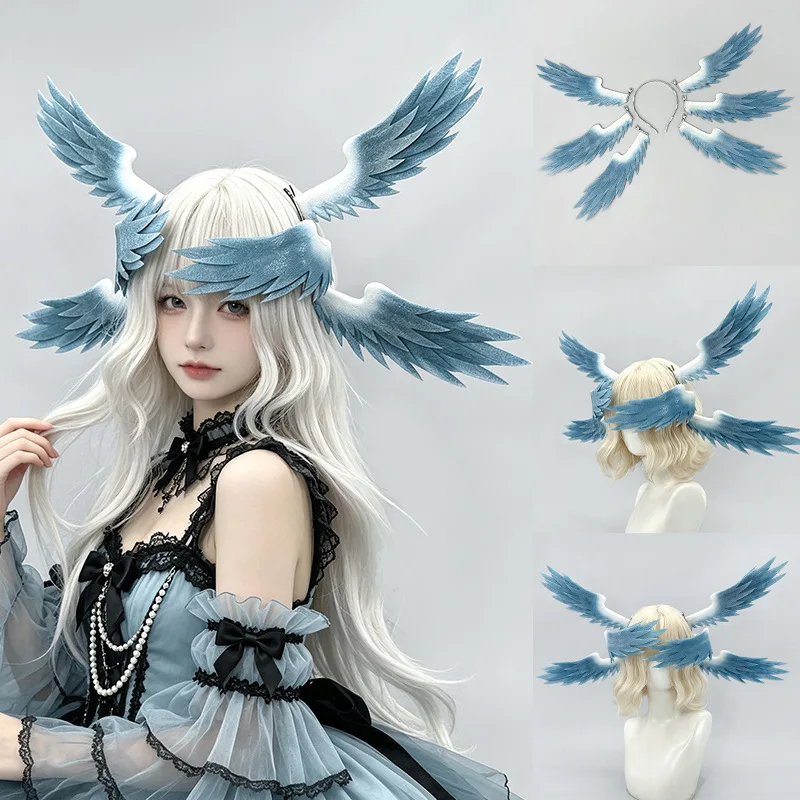 Popular Game Honkai: Star Rail Peripheral Angel Ear Feather Headwear Adjustable Lolita Hair Accessories Cosplay Performance Prop