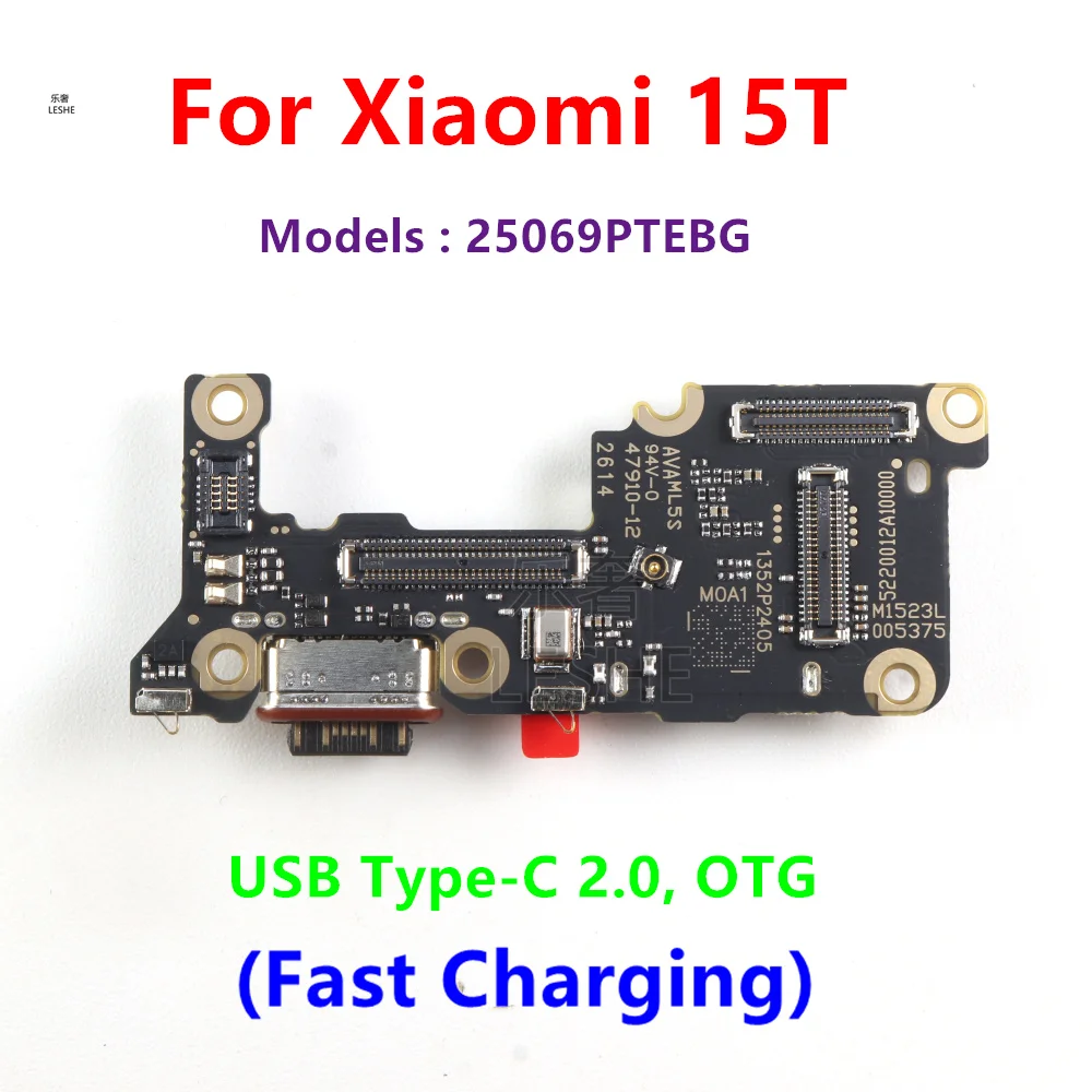 For Xiaomi 15T USB Type-C 2.0 Charging Board Port Dock Connector +