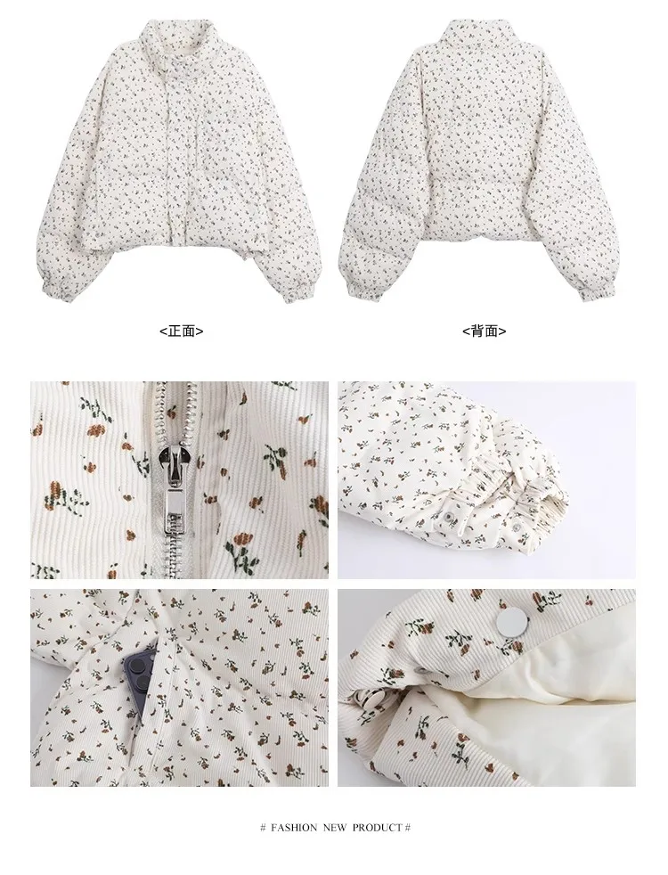 Parkas für Damen, Outdoor, Winter, Bio-Baumwolle, gesteppt, mit Druckknöpfen, geraffter Bund, gerüscht, elegant, urban, einzigartig, adrette, mehrfarbig, BF