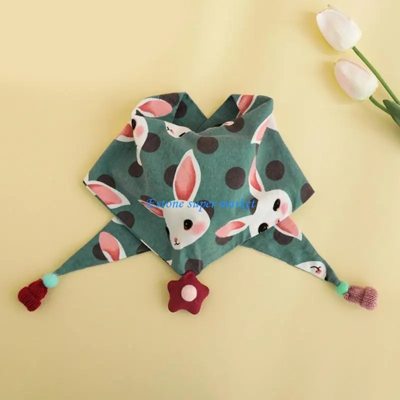 090B Children Scarf Versatile & Warm Shawl Cotton Baby Neck Towel Multi functional Scarf Lightweight for Boys & Girls