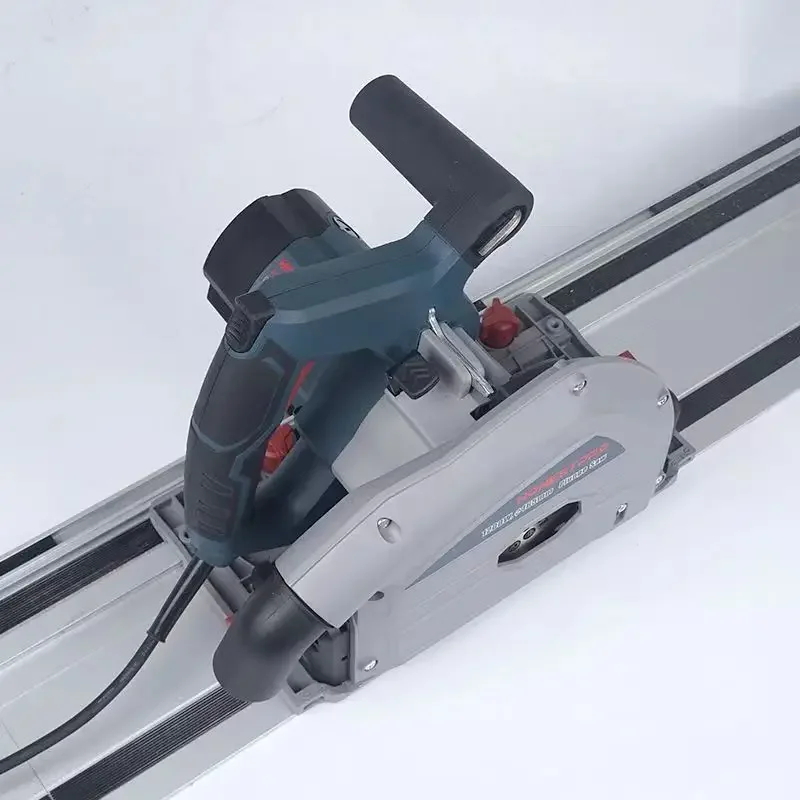 -منشار المسار، منشار السكك الحديدية الدائرية الكهربائية العالمية، لوحة آلة القطع المحمولة لأعمال النجارة- #4