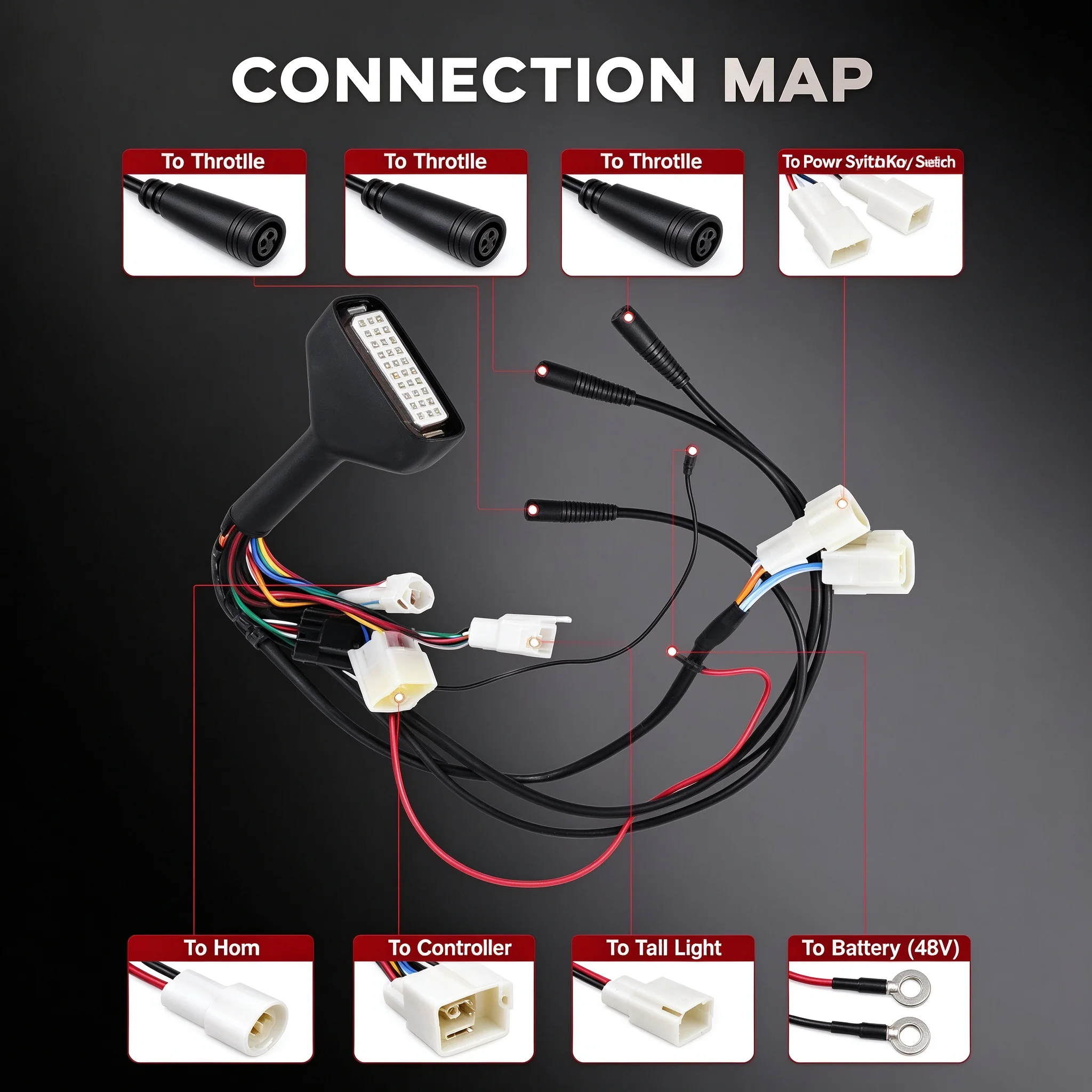 E-Bike Controller Main Line Harness for Yozma IN10 Electric Dirt Bike - Essential Accessory for Bike Maintenance