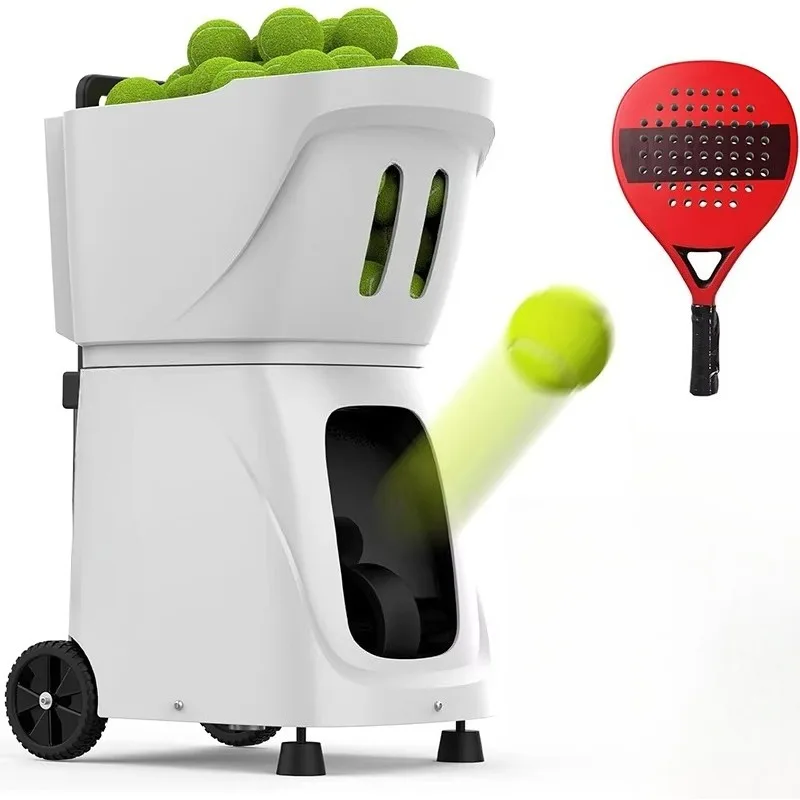

Tennis ball machine transmitter device for training exercises with app remote control.
