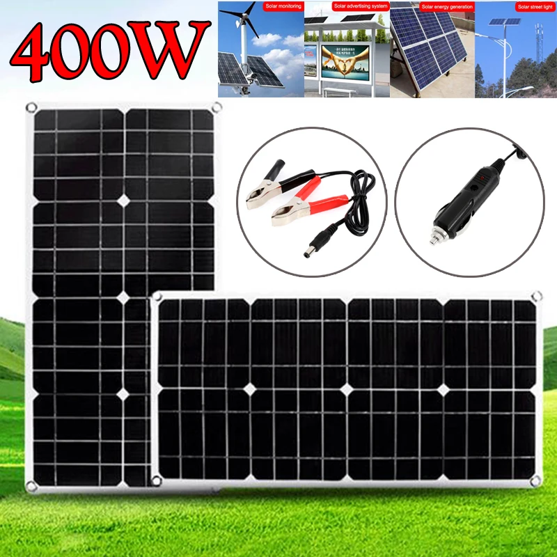 

400W 18V Flexible Solar Panel Outdoor Solar Cell Solar Power System Generator for Camping Car Yacht RV Boat Electrical Equipment