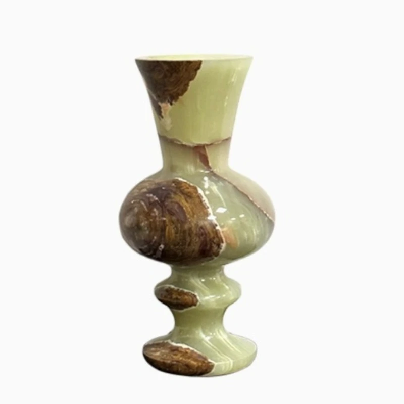 Sales Office Green Ruyi Jade Flower Ware Model Room Study Entrance Aisle Soft Vase