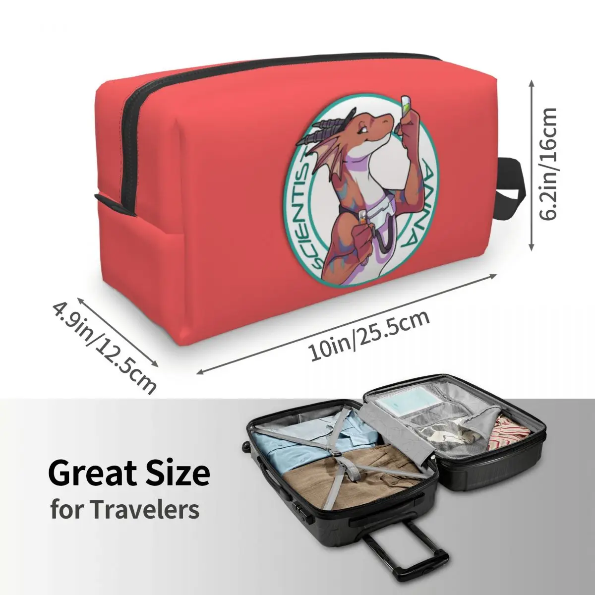 Scientist Anna From Angels With Scaly Wings Makeup Bag Cosmetic Storage Dopp Kit Toiletry Cosmetic Bag for Women Beauty