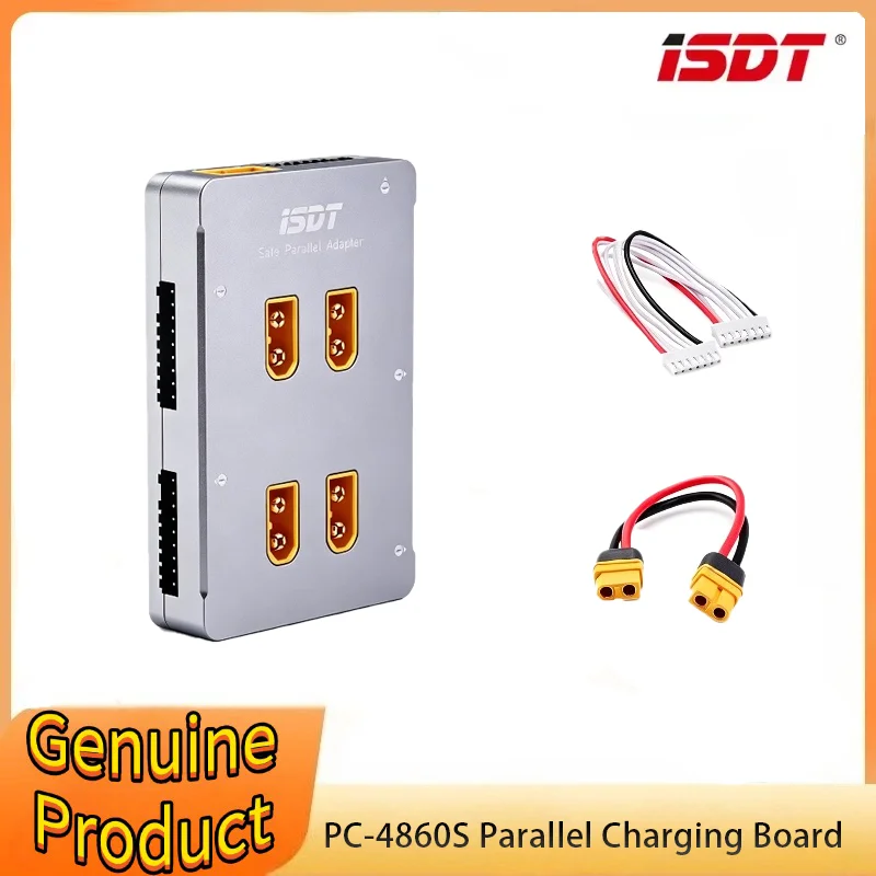 

ISDT PC-4860S PC4860 1-8S Safe Parallel Board XT60 CNC Parallel Charging Board for Lipo Gaoneng Tattu Battery 4860 4860S FPV RC