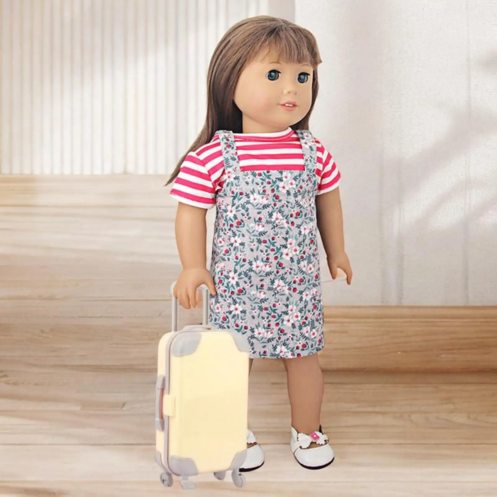 

Doll Suitcase Toy Doll Stuff Doll Accessories Decor Dress up Toy for 18inch Fashion Doll Kids Toy Playset Birthday Gifts
