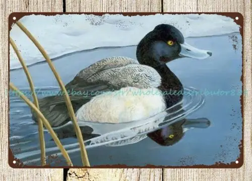 Ducks On the Water Duck Stamp Cover Poster, Bird metal tin sign wall deco