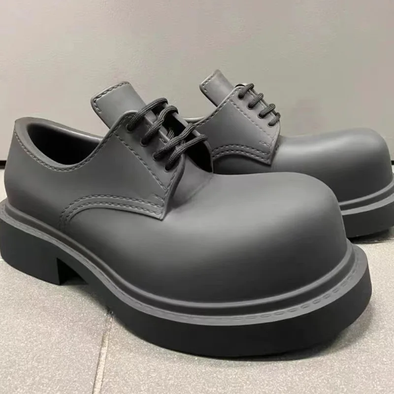 

Black Lace Up Women's Small Leather Shoes Are Fashionable Sexy Personalized Elegant Charming Suitable Both Men women derby Shoes