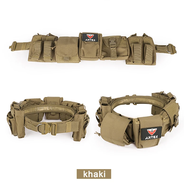 Tactische heuptas Jacht Tactische gevechtsriemsets Duty Riemen Wetshandhaving Airsoft Utility Belt met accessoireszakjes