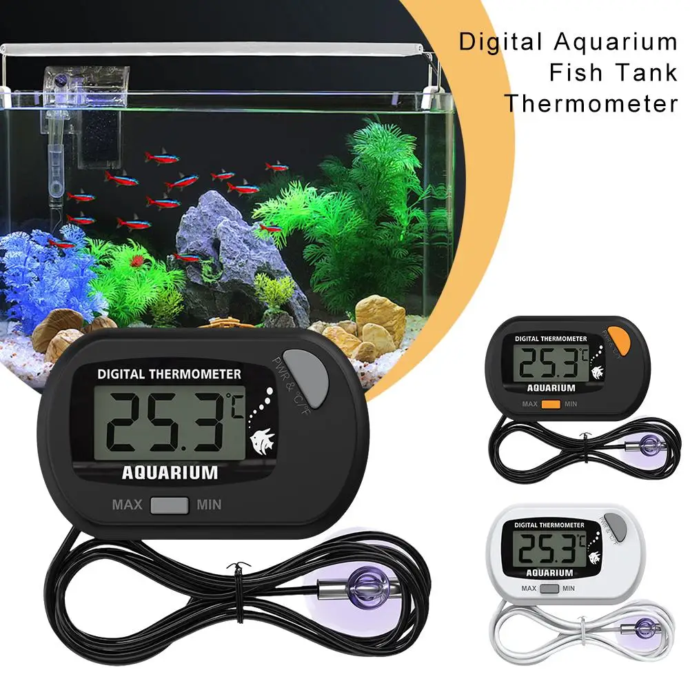 -50℃ - 70℃ Digital Aquarium Fish Tank Thermometer With Sensor Suction Measurement Cup Tester Thermometer Temperature Meter Z9Y3