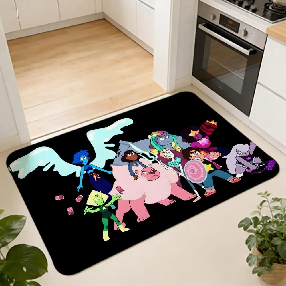 ANIME S-Steven Universe Bodenmatte, saugfähige Bodenmatte, rutschfester Eingangsteppich für Badezimmer, Waschräume und Toiletten