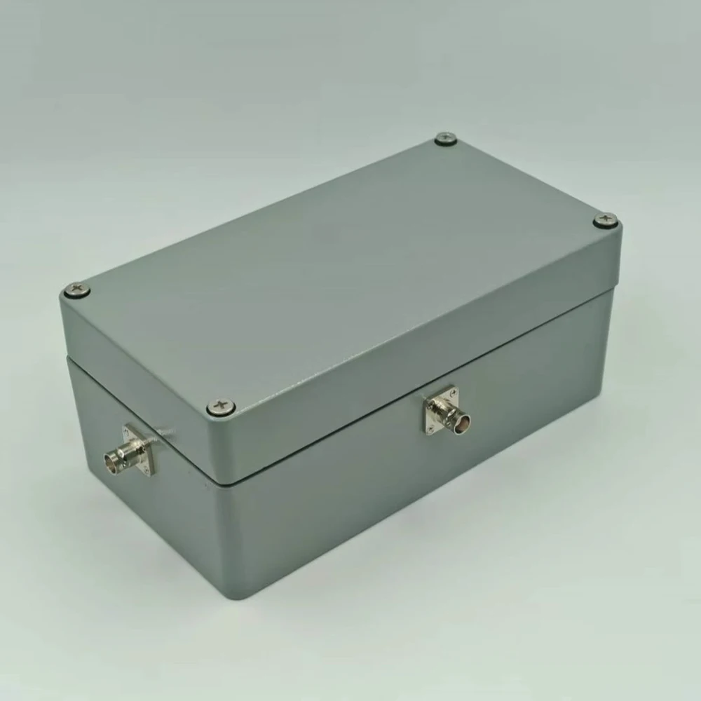 4-Port BNC RF geschirmtes Gehäuse Druckguss-Aluminium CNC-gefräste Box EMI-Schutzgehäuse (210 x 120 x 90 mm)