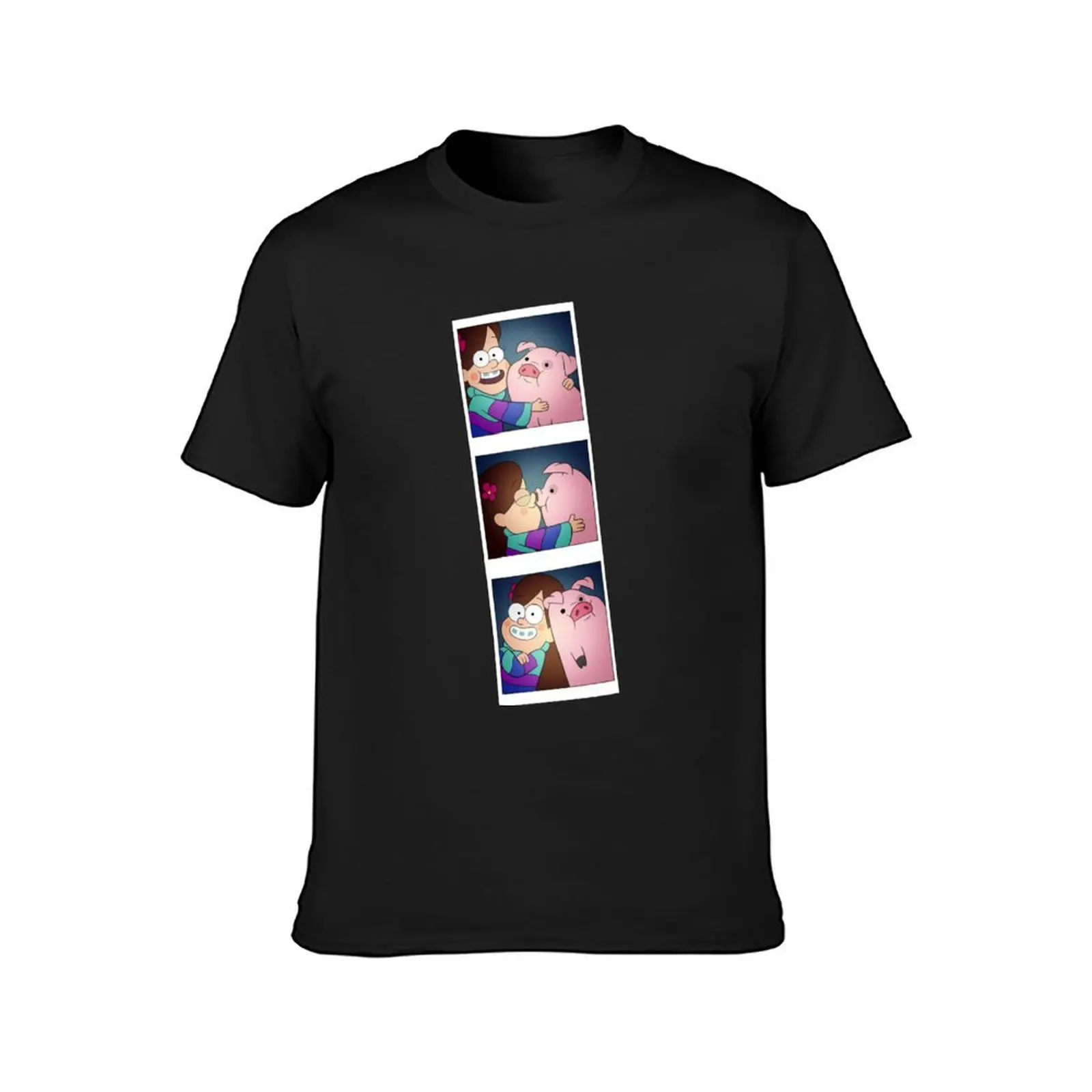 Mable and Waddles Photobooth T-Shirt blacks Blouse anime slim fit t shirts for men