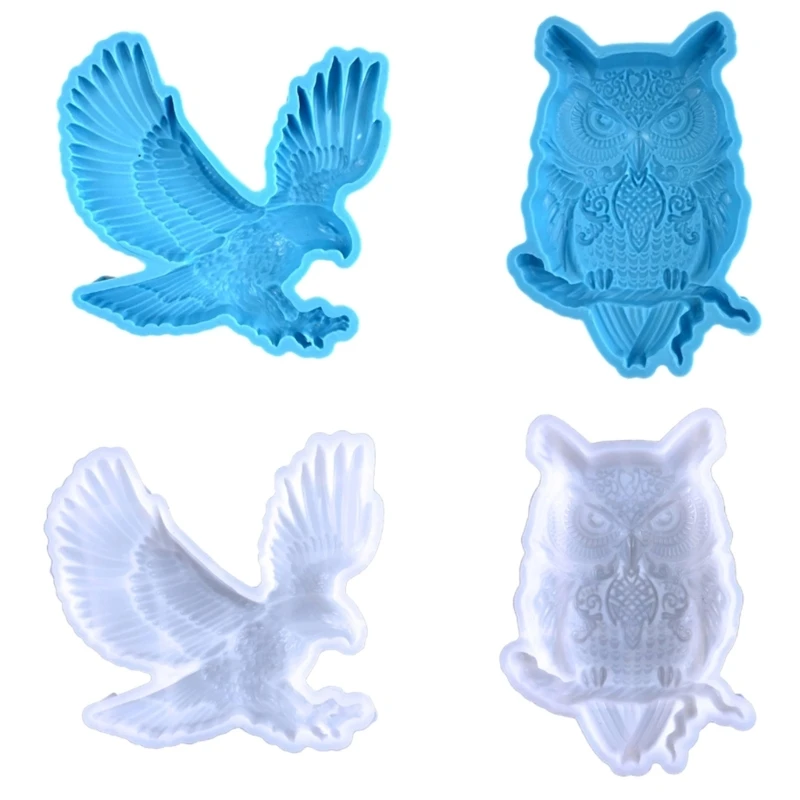 2Pcs Animal Resin Molds Owls Silicone Molds Epoxy Resin Casting Mould for Wall Hanging Home Craft Art Decor