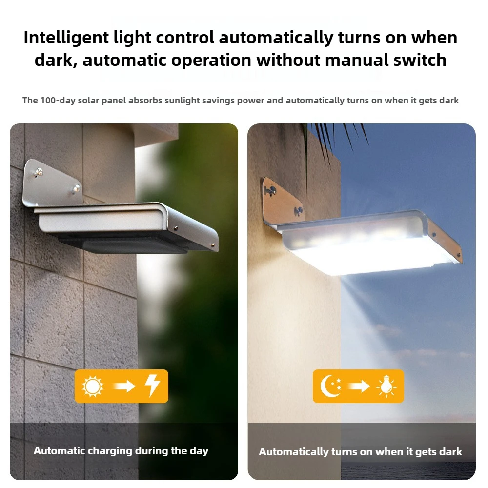 2025 New Solar Outdoor Garden Light Rural Household Waterproof Aluminum Shell LED Lighting Human Body Induction Street Light