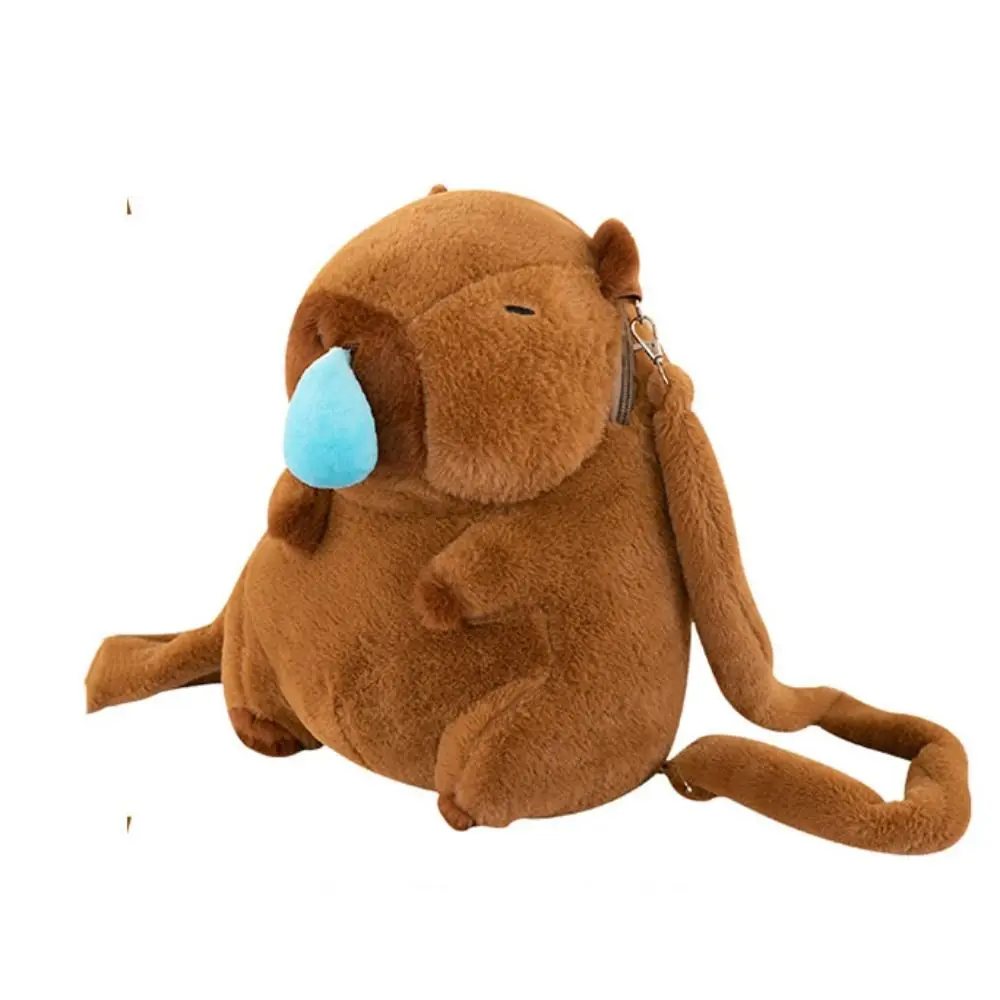 Plüsch Capybara Capybara Plüsch Rucksack Tier Cartoon Große Kapazität Capybara Umhängetasche Mode Baumwolle Capybara Plüsch Tasche