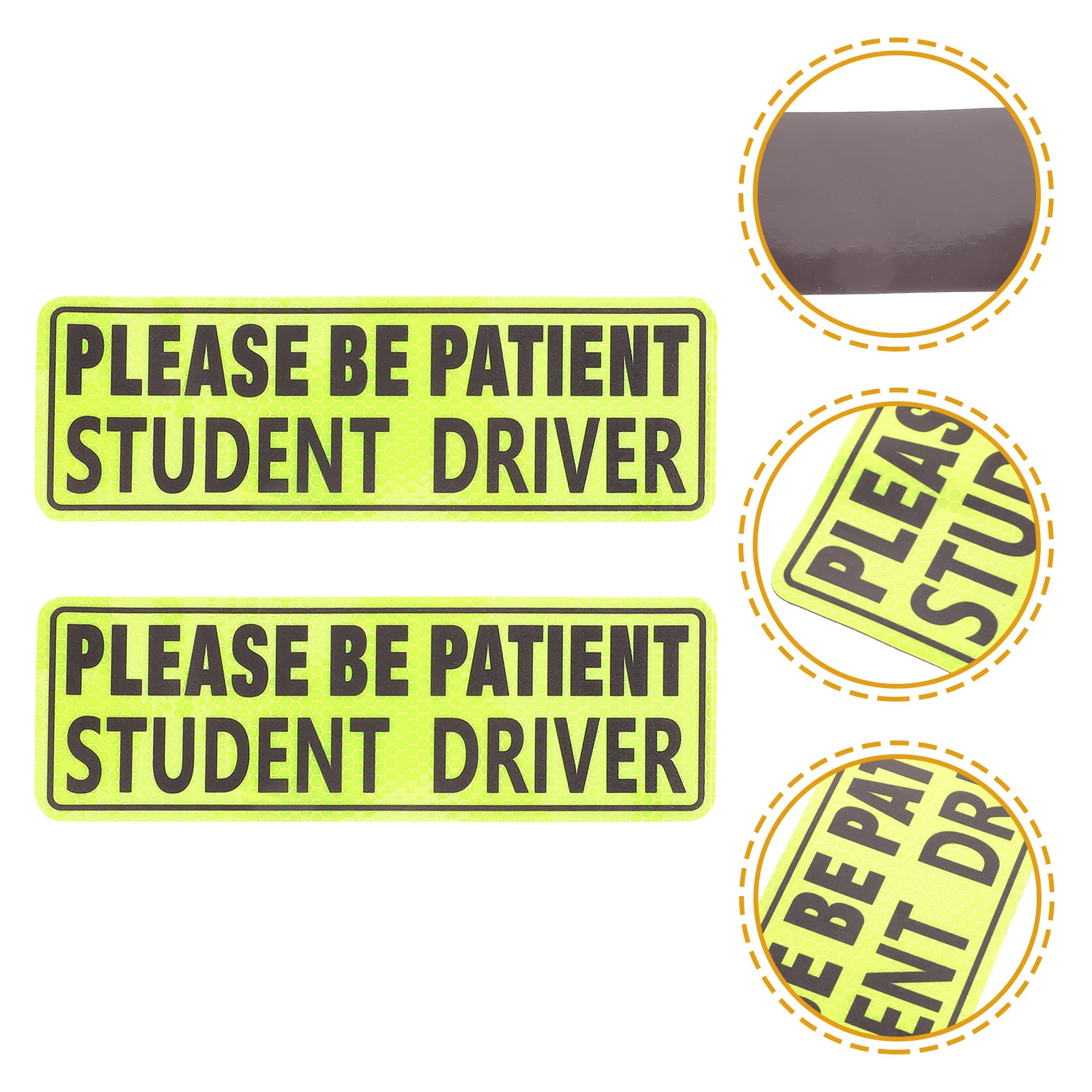 

2pcs Car Stickers Decal Novice Practicing Warning Sticker Durable Waterproof Auto Decoration For New Drivers