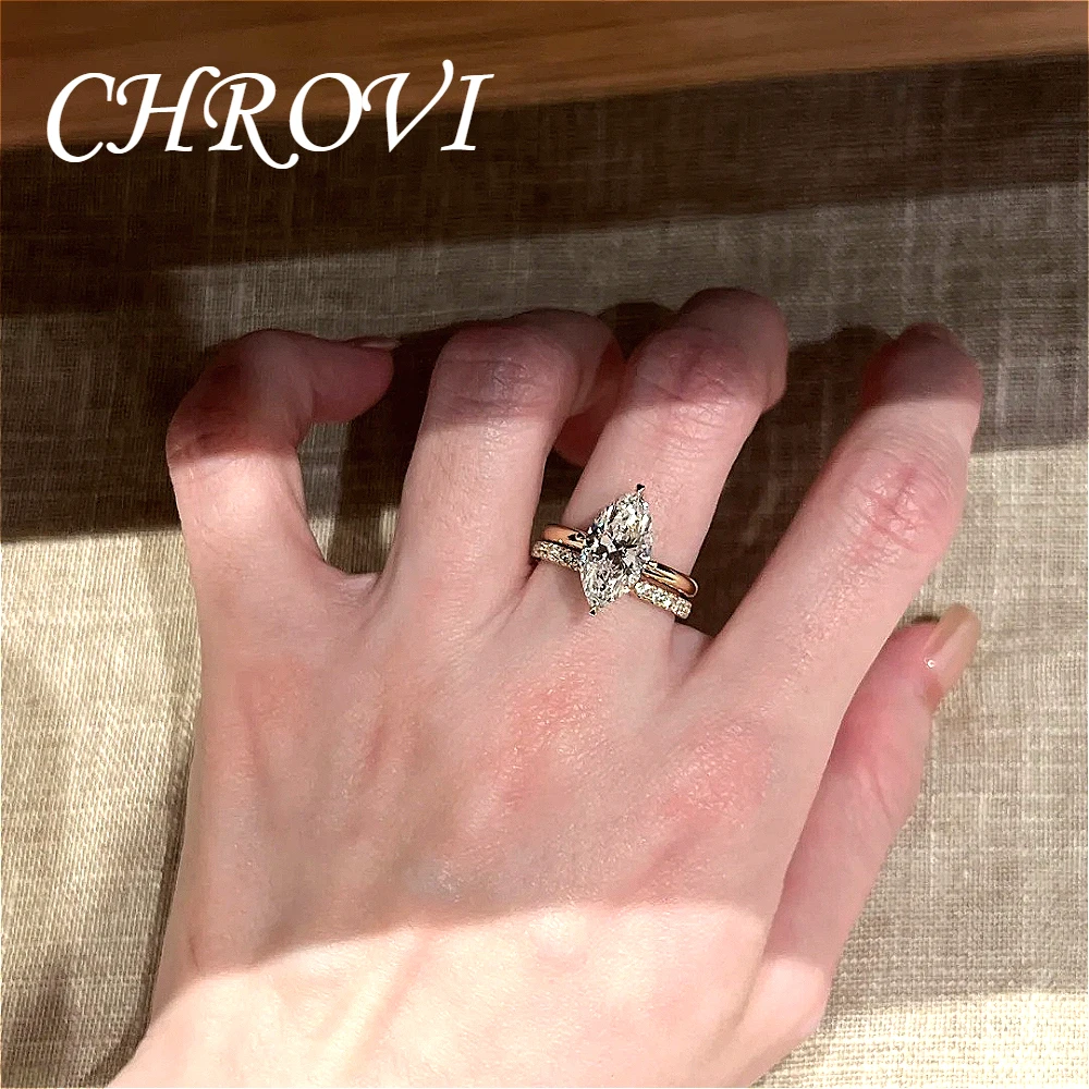 Luxury-Style 925 Sterling Silver Retro High-Carbon Diamond Dove Egg Ring Fashion Ice Flower Set Engagement Ring for Women