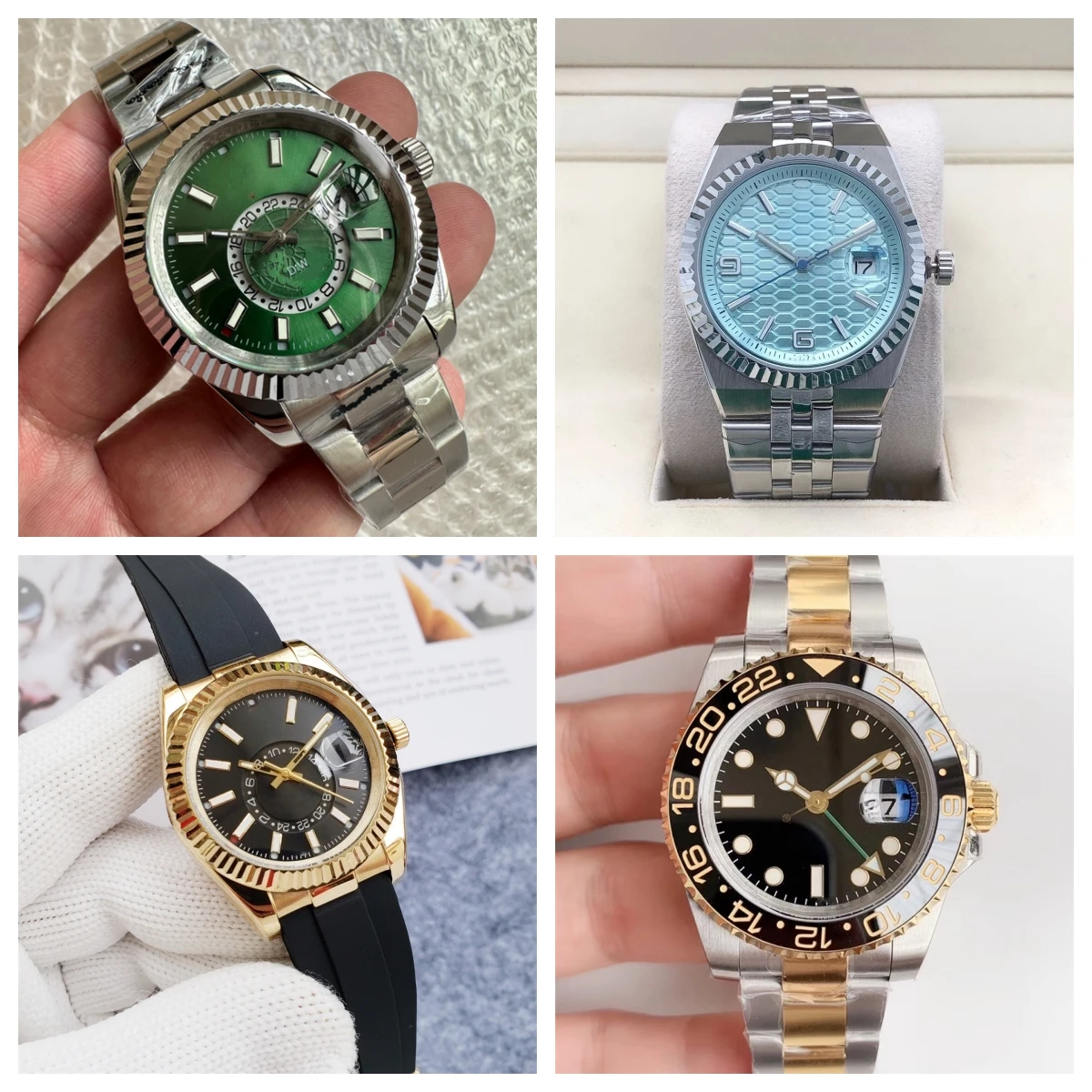 A111 Магазин Мужские часы из нержавеющей стали 40 мм с автоматическим механизмом в изготовлении ролей Вдохновение Высочайшее оригинальное качество 904L