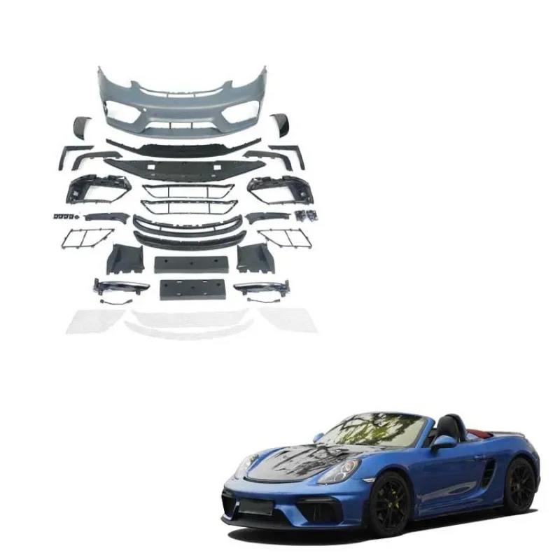 

High Quality New Front Bumper Assembly for 718 981 Cayman Boxster-GT4 Spyder Style Bodykit Upgrade