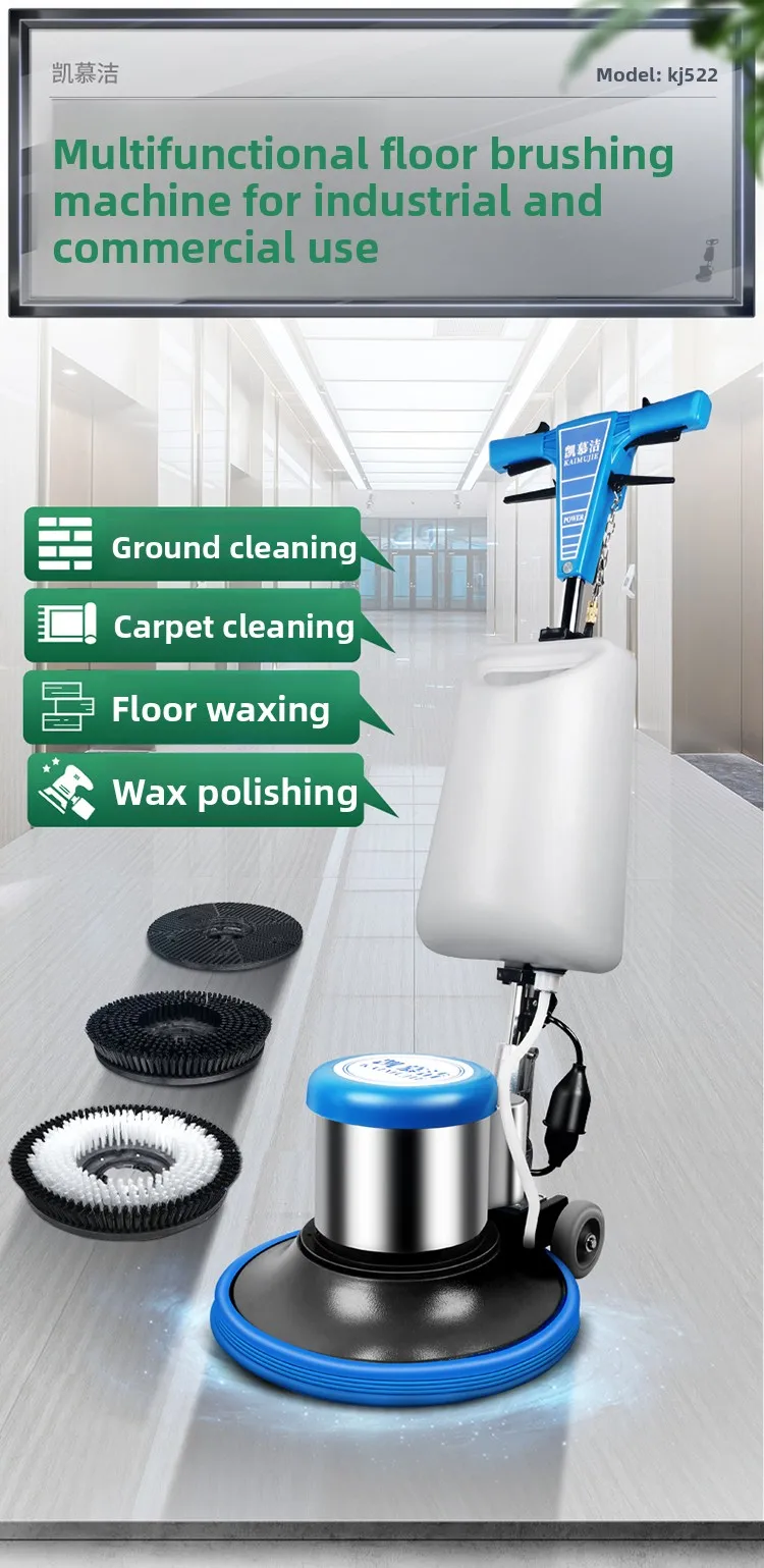 

Industrial Commercial Floor Scrubber Hotel Carpet Cleaning Machine Factory Floor Brushing Hand-Push Multi-Functional