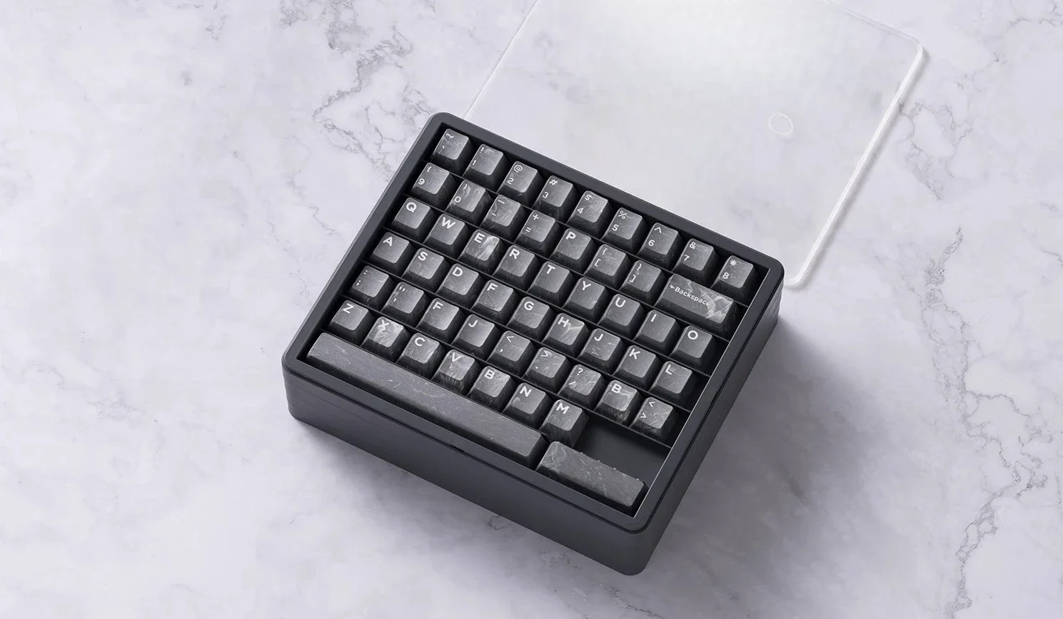 inrush keycap Original height random fluid pattern PBT two-color mechanical keyboard keycap