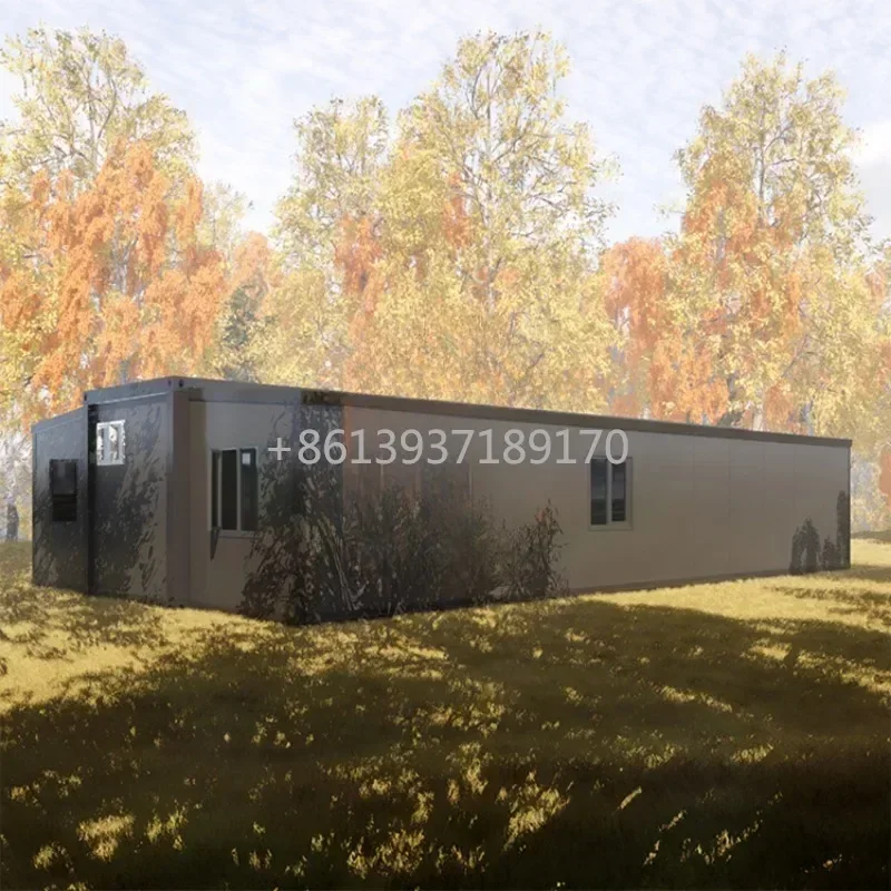 مصنع رخيص 20 40ft جاهز قابل للتوسيع أجنحة مزدوجة منزل جاهز سهل التجميع 40 قدم منزلق خارج المنزل مع 3 سرير