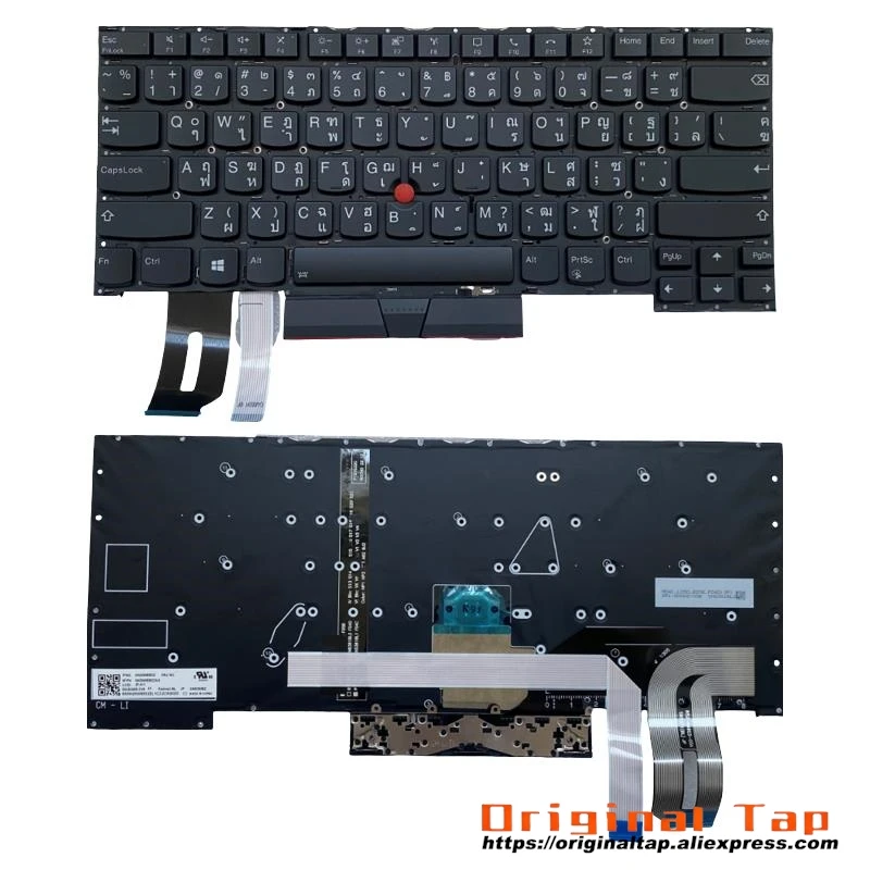 TH Thai Backlit Keyboard for Lenovo Thinkpad P1 Gen 3 X1 Extreme 3rd SN20W85525 SN20W85561