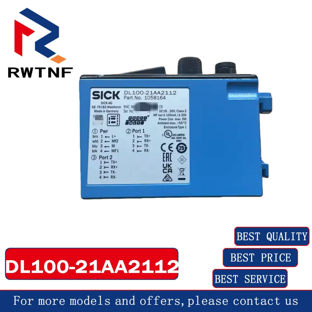 Brand New Genuine DL100-21AA2112 SICK Remote distance sensor Order number:1058164,100% original warehouse stock