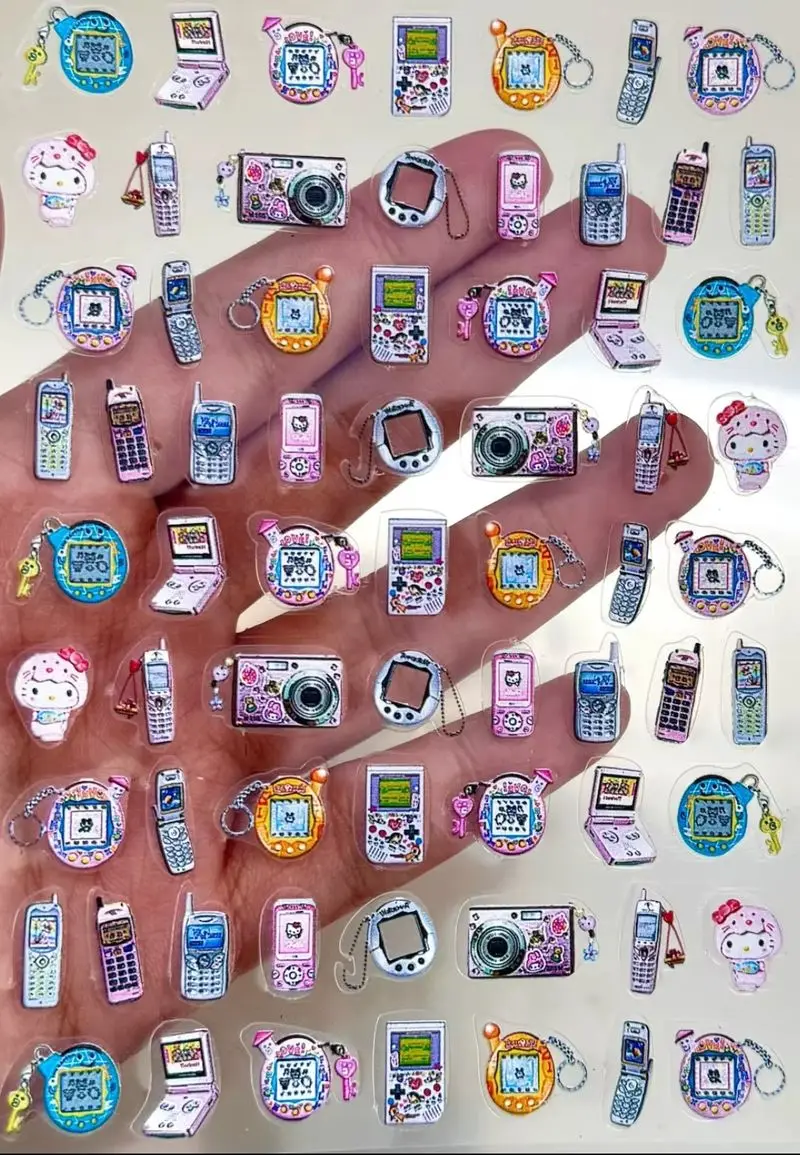 Новые наклейки Y2k Ретро Тамагочи Стиль Kawaii Чехол для телефона Наклейки Устройство Декор Художественные наклейки для ногтей Diy Ручная работа Игрушки для девочек Подарки