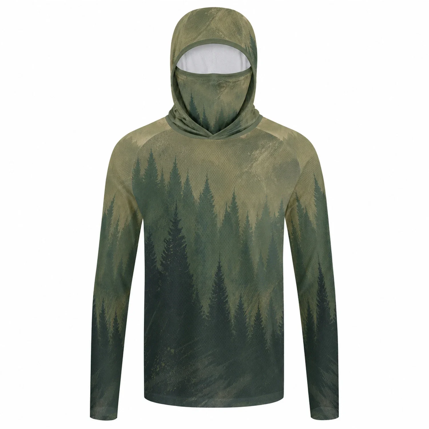 Angelhemd mit Kapuze für Herren, Angelkleidung, Outdoor-Sommer-Masken-Hoodie, Sonnenschutz, UV-Schutz, Performance-Jersey – Detail 10
