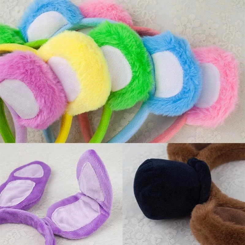 Bear Ear Hairhoop Birthday Party Hairband Women Girl Halloween Props Accessories