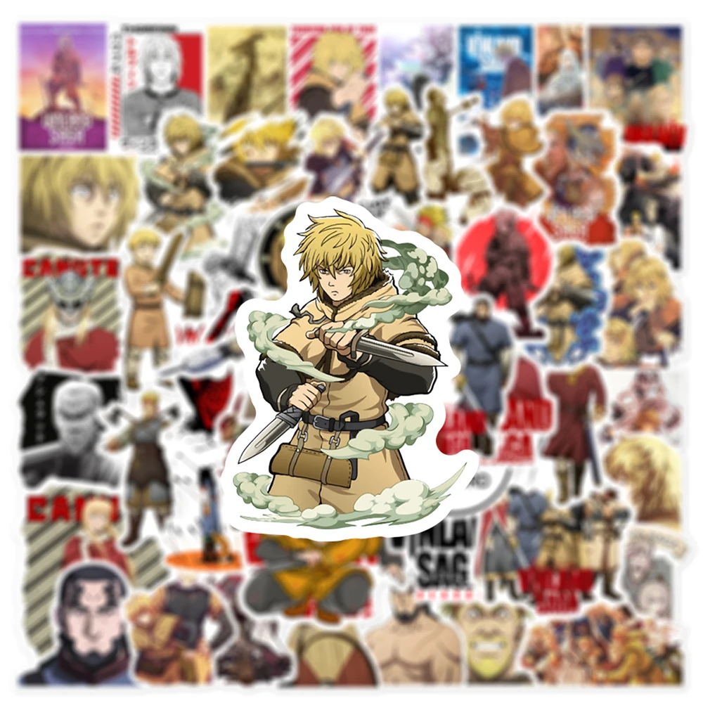 10/30/50pcs Anime VINLAND SAGA Stickers Cool Thorfinn Karlsefni Graffiti Sticker DIY Phone Skateboard Luggage Cartoon Decals Toy