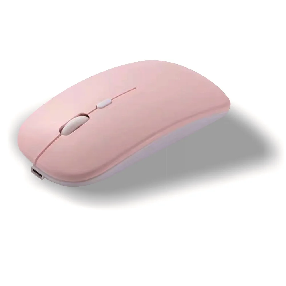 Color Mouse Pink Blue Rechargeable Bluetooth  Wireless Dual Mode Silent Computer  gaming  ErgonomicUSB for PC Laptops