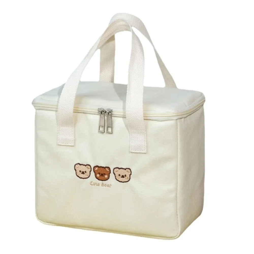 

Термальная сумка-бокс для обеда большой емкости, утолщенная изоляционная сумка из алюминиевой фольги, холщовая сумка-бенто с высоким внешним видом, студенческая