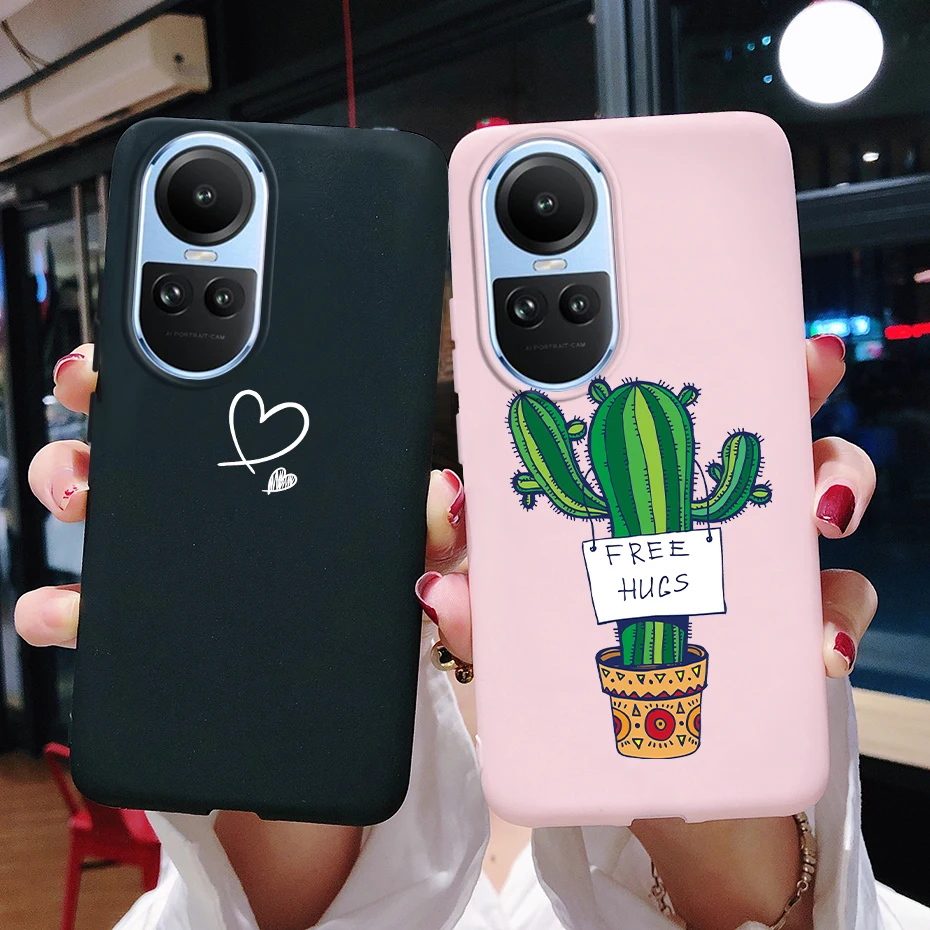 For OPPO Reno 10 Pro 5G Case CPH2525 Bumper Cute Cartoon Slim Soft TPU Protective Cover For OPPO Reno10 Pro Plus CPH2521 Funda