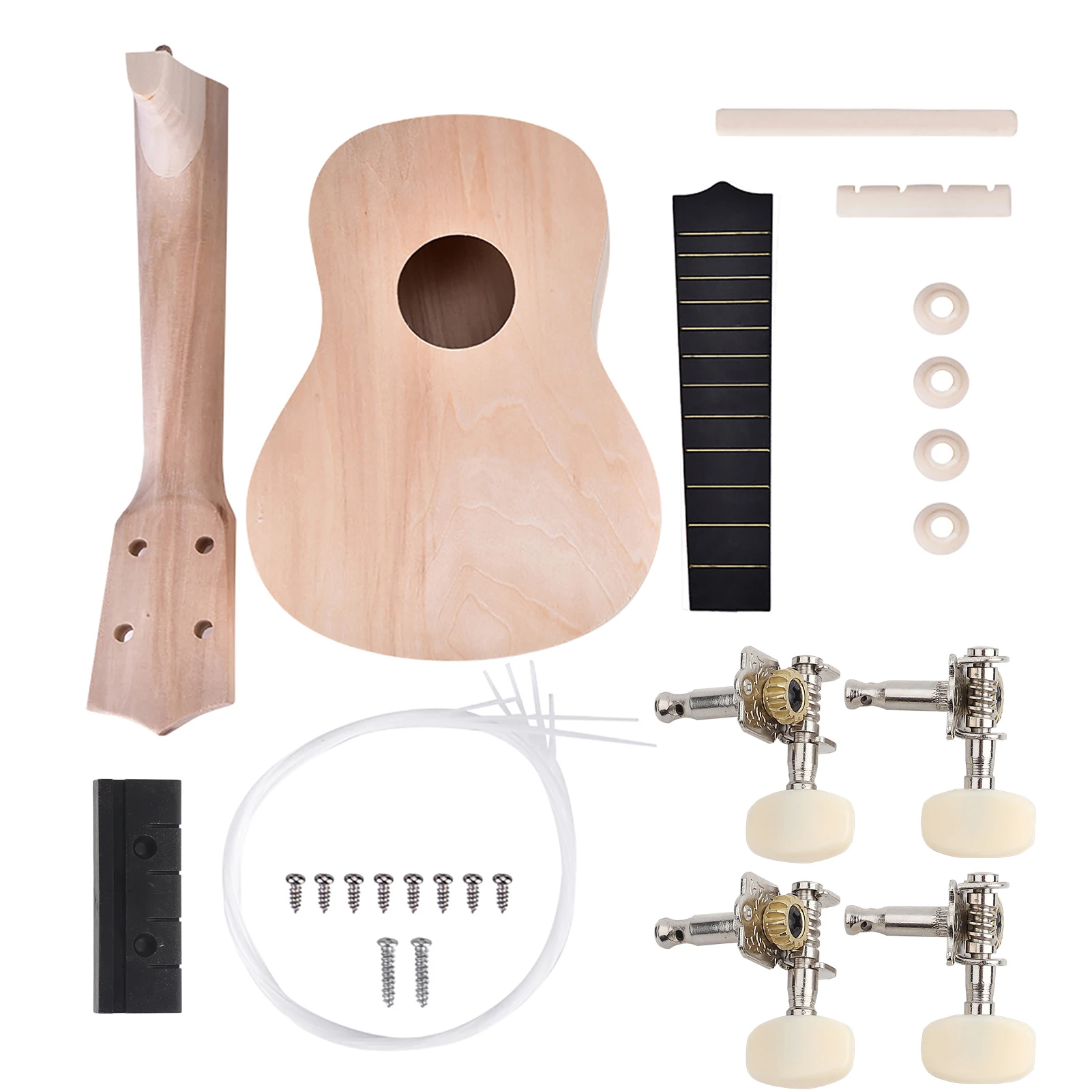 21inch Basswood 4 String Ukelele DIY Kit Instrument Accessory Instrument Accessory Basswood Ukelele Ukelele DIY Kit DIY Ukelele