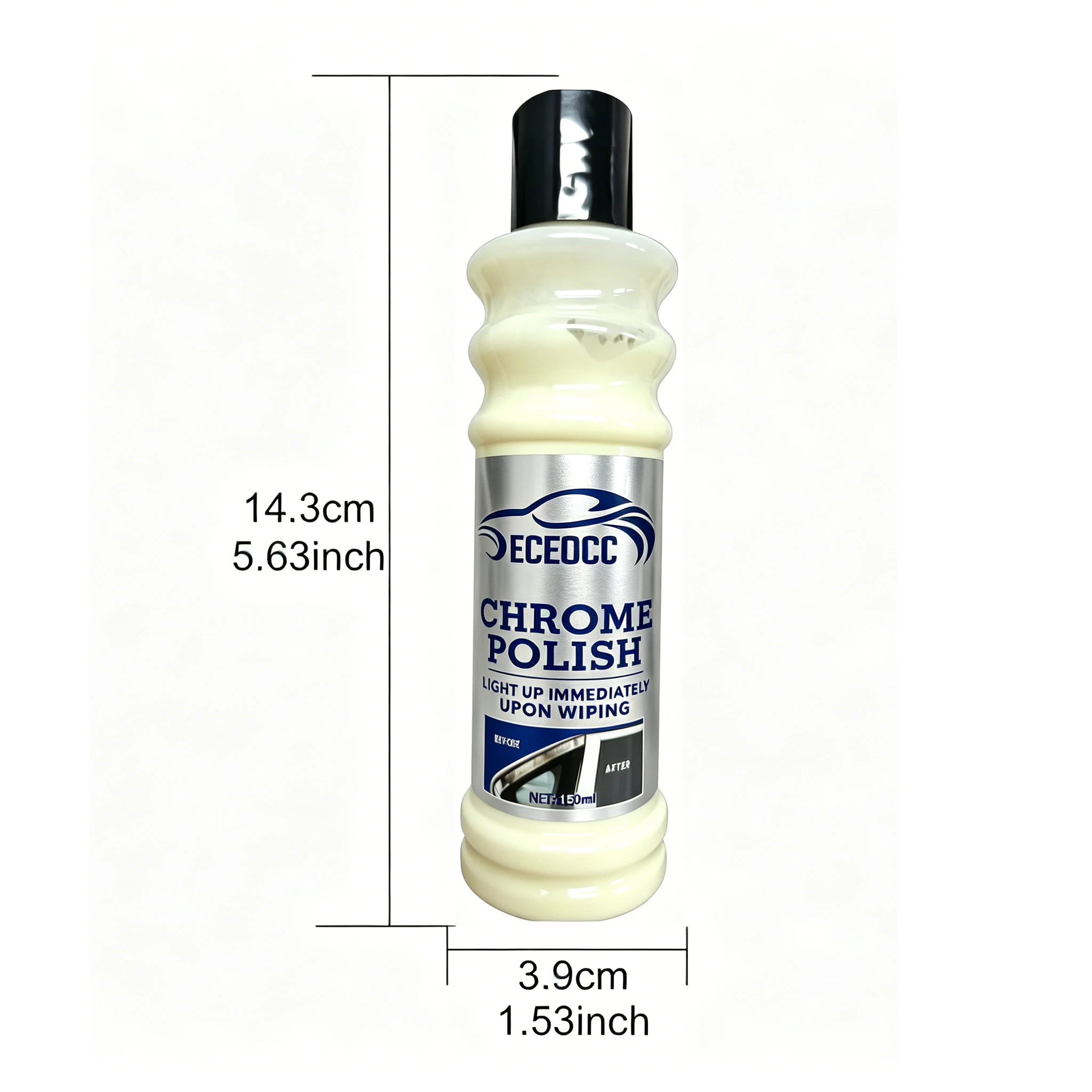 Heavy-Duty Chrome Polish Paste, Quickly Remove Rust, Oxidation & Fade Marks