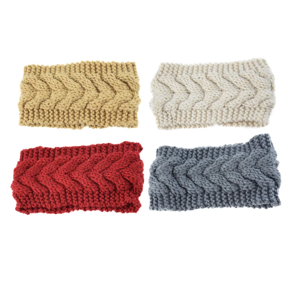

4 pcs Women Cap Knitted Headwrap Yoga Headb Women Crocheted Cap Crocheted Ear Warmer Foldable Winter Accessories