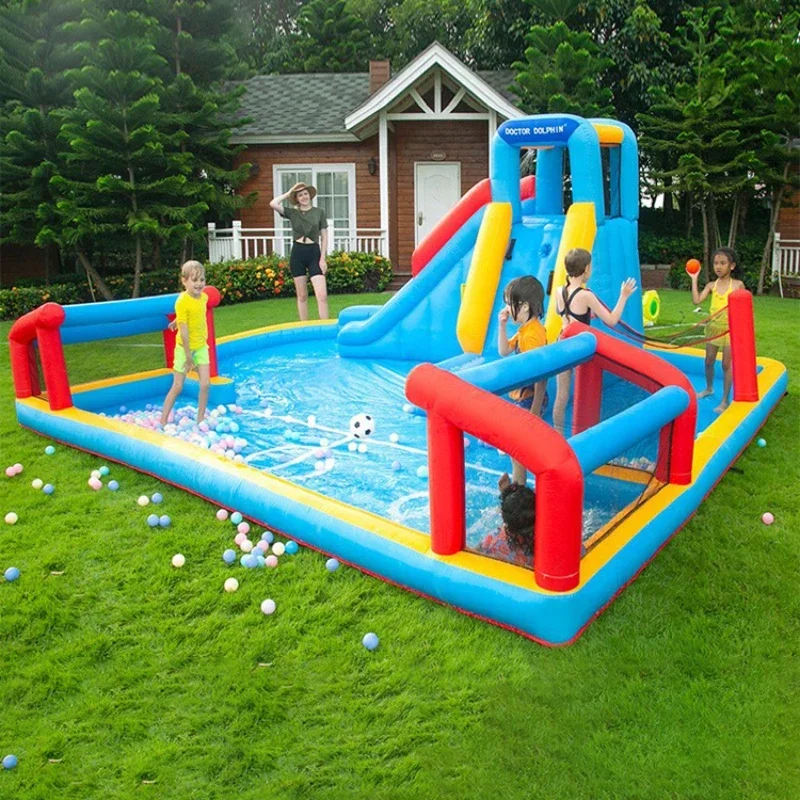 

Children's Large-Scale Parks Trampoline Outdoor Slide Football Gate