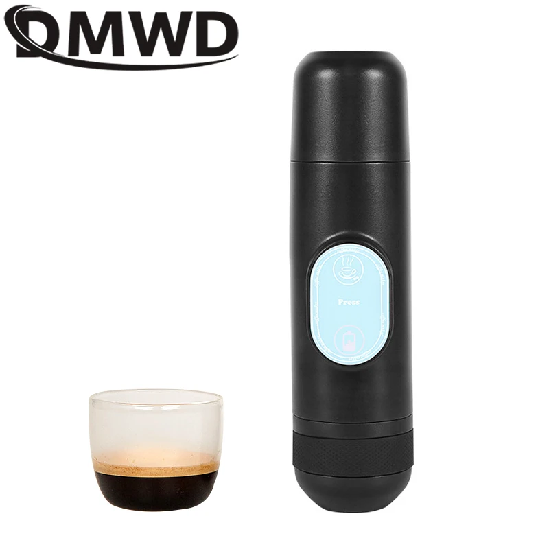 

DMWD USB Mini Hand Pressure Portable Capsules Coffee Machine Cooking Cup 21 BAR Italian Espresso Maker Extraction Pot For Travel