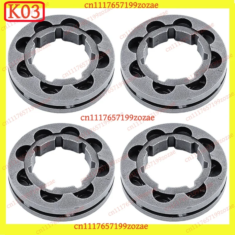 K03 4Pcs 3/8 Inch 8T Sprocket Rim for Stihl 064 066 088 090 MS660 MS880 Husqvarna 394 395 Chainsaw, Replacement Parts