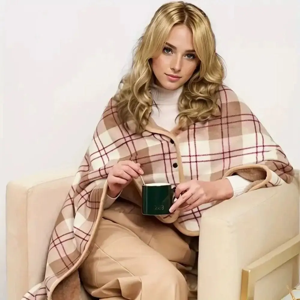 

Throw Blankets Plaid Blanket Wearable Blanket Soft Warm Home Shawl Thicken Polyester Flannel Blanket Winter