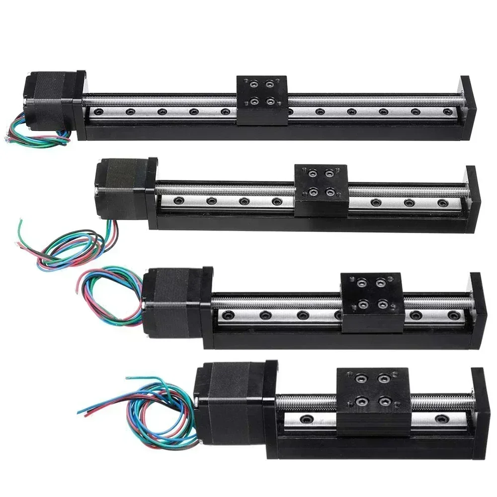 T-type Slide Stage Mini Linear Rail Stage 50-300mm Stroke Slide Table With Nema11 28mm Stepper Motor for XYZ Axis CNC 3D Printer - Detail 1