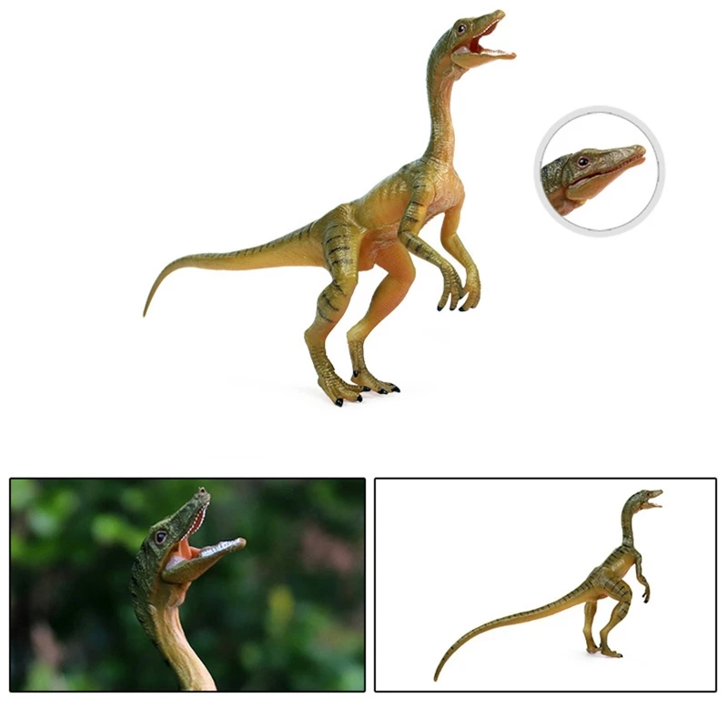 

7’’ Dinosaur Model Action Figure Animal Realistic Biological Compsognathus Figurine Interactive Desk Toy Cake Toppers