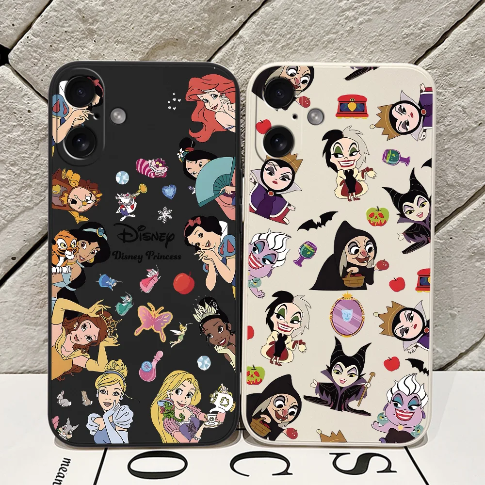 Cute Evils Queens Disneys Princess Phone Case for vivo Y28 Y100 Y36 Y02s Y16 Y35 Y22s Y02 Y72 Y76 Y21 Y15s Y20 Y51 4G 5G Cover